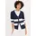 bonprix Strickjacke mit Streifenmuster Blau L