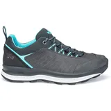 Hanwag Leder-Walkingschuhe BLUERIDGE LOW Lady LL, Grau/ Türkis | Gr.: 37,5