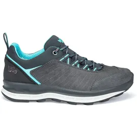 Hanwag Leder-Walkingschuhe BLUERIDGE LOW Lady LL, Grau/ Türkis | Gr.: 37,5