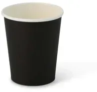 Greenbox Pappbecher für den Einmalgebrauch, 200 ml, Ø 8 cm DHD04440 , 1 Packung = 50 Stück, Farbe: schwarz