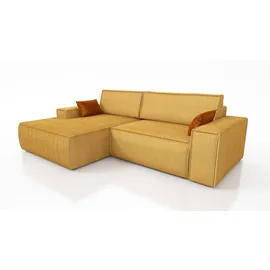 mebloland Ecksofa TOR mit Schlaffunktion. Farbe: Mustard. - Gelb