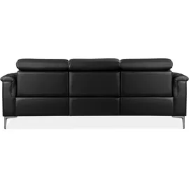OTTO home Couch Kunstleder 3-Sitzer Schwarz