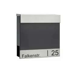 CMD Briefkasten 9048 anthrazit, mit Gravur