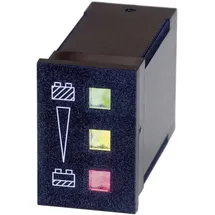 BAUSER 824 12V grün: ≥ 12 V, gelb: < 12V ≥ 11 V, rot: < 11V
