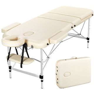 Yaheetech Massageliege 3 Zonen Massagetisch Massagebank Massagebett Kosmetikliege klappbar höhenverstellbare Aluminiumfüvüe bis 250kg belastbar