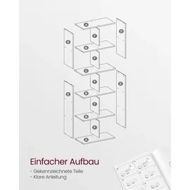 VASAGLE Bücherregal 10 Fächer 0 x 0 x 0 cm Braun