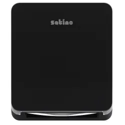 Satino Falthandtuchspender S, PT3 kompatibel, Nachhaltiger Papierhandtuchspender mit Füllstandskontrolle, Farbe: schwarz