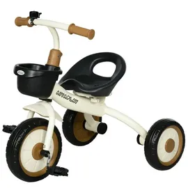 aiyaplay Dreirad Kinderfahrrad mit Verstellbarer Sitz, Fahrradkorb, Kinderrad für 2-5-Jahre Weiß