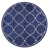 Sanat Teppich »Berlin«, rund, 6 mm Höhe, In -und Outdoor geeignet, robust und pflegeleicht blau B/L: ca. 150x150 cm Ø blau