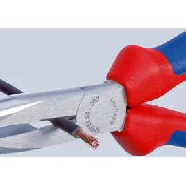 Knipex Flachrundzange mit Schneide 200 mm