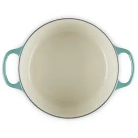 Le Creuset Signature Bräter 24 cm rund bleu riviera