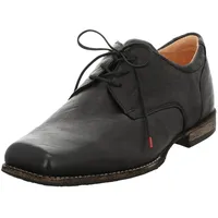 THINK! Schnürschuhe Guru chromfrei gegerbte nachhaltige Halbschuhe, SCHWARZ 0010