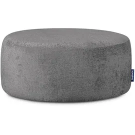 Konsimo Sitzhocker Raggi Textil 80 x 36 x 80 cm Grau