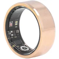 ciciglow Smart Ring, Smart Ring Health Tracker Schlafüberwachung Schrittzähler, IP68 Wasserdichtes Intelligentes Tragbares Gerät, Goldener Sportring mit Ladekabel (8)