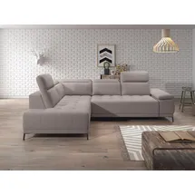 werk2 Ecksofa WERK2 "Focus-L, elektrisch erweiterbare Sitztiefe um ca. 30 cm, L-Form", beige, B:204cm H:82cm T:278cm, 92% Polyester, 8% Nylon, Sofas, Ecksofa, Komfort nach Maß: Ausziehbare Sitztiefe, verstellbare Kopfteile & Füße