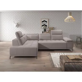 werk2 Ecksofa WERK2 "Focus-L, elektrisch erweiterbare Sitztiefe um ca. 30 cm, L-Form", beige, B:204cm H:82cm T:278cm, 92% Polyester, 8% Nylon, Sofas, Ecksofa, Komfort nach Maß: Ausziehbare Sitztiefe, verstellbare Kopfteile & Füße
