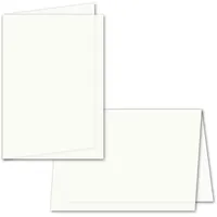 50x faltbares Einlege-Papier für DIN A5 Doppelkarten - transparent-weiß - 297 x 210 mm (210 x 148 mm gefaltet) - ideal zum Bedrucken mit Tinte und Laser - hochwertig Mattes Papier von Gustav NEUSER