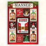 Männer Adventskalender - Neu - mit Kräuterlikör und Pfefferminzlikör | 24 Seiten Abreißblock | Schnaps Likör Kalender für Männer zum anhängen | Einzigartiges Geschenk zu Weihnachten | Scherzartikel