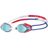 Arena Tracks Junior Mirror Anti-Fog Wettkampf Schwimmbrille für Kinder, Schwimmbrille mit UV-Schutz, 4 Austauschbaren Nasenstegen, Silikon Dichtungen