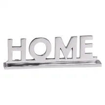 KADIMA DESIGN Deko | Aluminium Deko-Skulptur, modernes Design, Unikat in Silber. Schriftzug aus 22 cm Silberdeko für Tisch und Regal