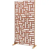 casa.pro Trennwand 180 x 90 cm Braun Stahl
