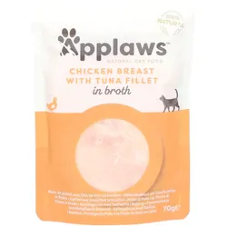 Applaws Huhn & Thunfisch Filet Adult Katze - Ergänzungsfuttermittel in Brühe