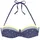 LASCANA Bügel-Bandeau-Bikini-Top Damen Blau/Gelb 38 Cup C