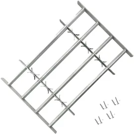 vidaXL Fenstergitter Verstellbar für Fenster 2 Stk. 1000-1500 mm Silber