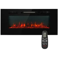 Elektrischer Wandkamin Kamin Ofen 1800 W Elektrokamin Wand Fernbedienung schwarz