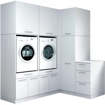 laundreezy Mehrzweckschrank-Set 203 x 238 x 68 cm Weiß