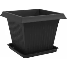 vidaXL Blumentopf 43 x 43 x 33,5 cm Schwarz