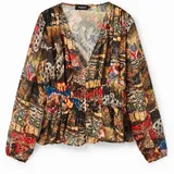 DESIGUAL Tapestry-Bluse Braun XL