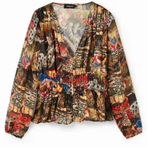 DESIGUAL Tapestry-Bluse Braun XL