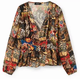 DESIGUAL Tapestry-Bluse Braun XL