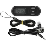 Tragbares 1,1-zoll-mini-digitalradio Mit Dsp, Lcd-bildschirm Und Kopfhöreranschluss – Schwarz