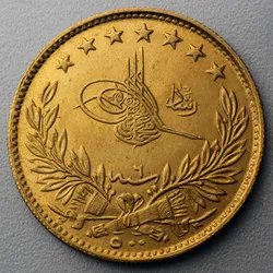 Goldmünze 500 Piaster Tughra (Türkei)