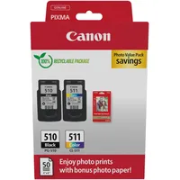 Canon PG-510 schwarz + CL-511 CMY