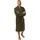 WeWo Fashion Herrenbademantel 1105, Langform, Velours, Schalkragen, Gürtel, kuschelig leicht grün L