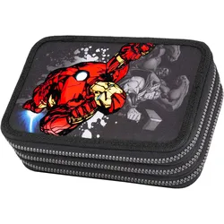 Federmäppchen COOLPACK "Etui, Marvel, Avengers", Kinder, bunt (avengers), Polyester, Schreibgeräteetuis, befüllt