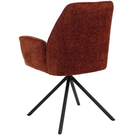 Mendler Esszimmerstuhl HWC-G67 Chenille rot