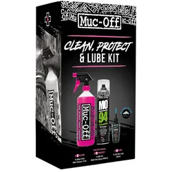 Muc-Off Clean, Protect, Lube Kit (Wet Lube Version) ONE SIZE black