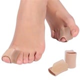 Zehenspreizer mit Gel Kissen für Hallux Valgus und Hammerzehen, 2 Paar Silikon Zehenspreizer Hallux Korrektur Gelschlauch Zehen Separator Zehenstrecker für Damen Herren