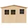 TIMBELA Gartenhaus 3,35 x 2,68 m Natur