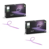 Philips Hue Lightstrip Outdoor 5m White & Col. Amb. 1600lm BT, 2er Pack