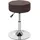 Mendler Hocker HWC-C22 Wildlederimitat Ø 35 cm Dunkelbraun