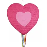 Amscan 9903137 - Pull Pinata Herz Papier / Plastik 49,4 x 47,9 x 9,3 cm, Dekoration