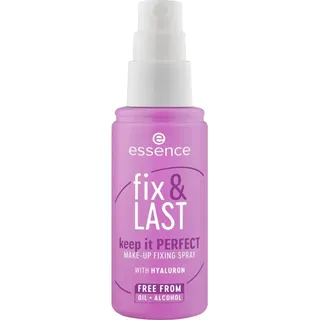 Essence fix & LAST keep it PERFECT FIXING SPRAY, Transparent, fixierend, natürlich, strahlend frisch, vegan, ölfrei, ohne Parfüm, ohne Alkohol, 1er Pack (50ml)