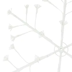 ECD Germany LED-Schneeflocke mit 288 LED warmweiß Lichterkette Lichtvorhang Weihnachten 87cm