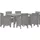 vidaXL Garten Essgruppe 7 pcs Hellgrau Polt Rattan vidaXL