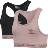 hummel 2er Pack hummel hmlCAROLINA Sport-BH Mädchen woodrose 122/128